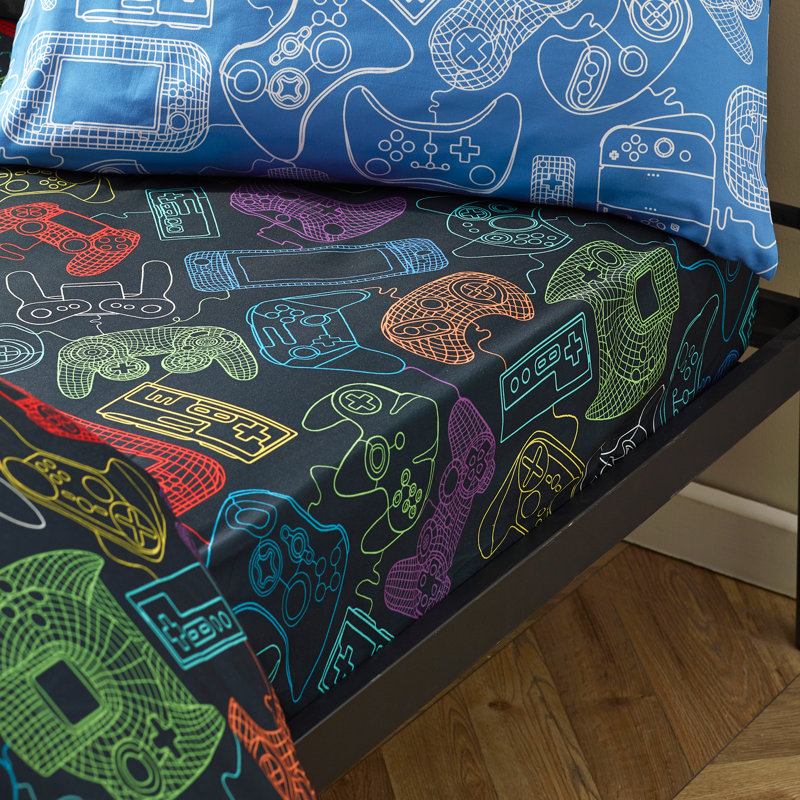 Power Up Gamer So Soft Fitted Sheet, Single