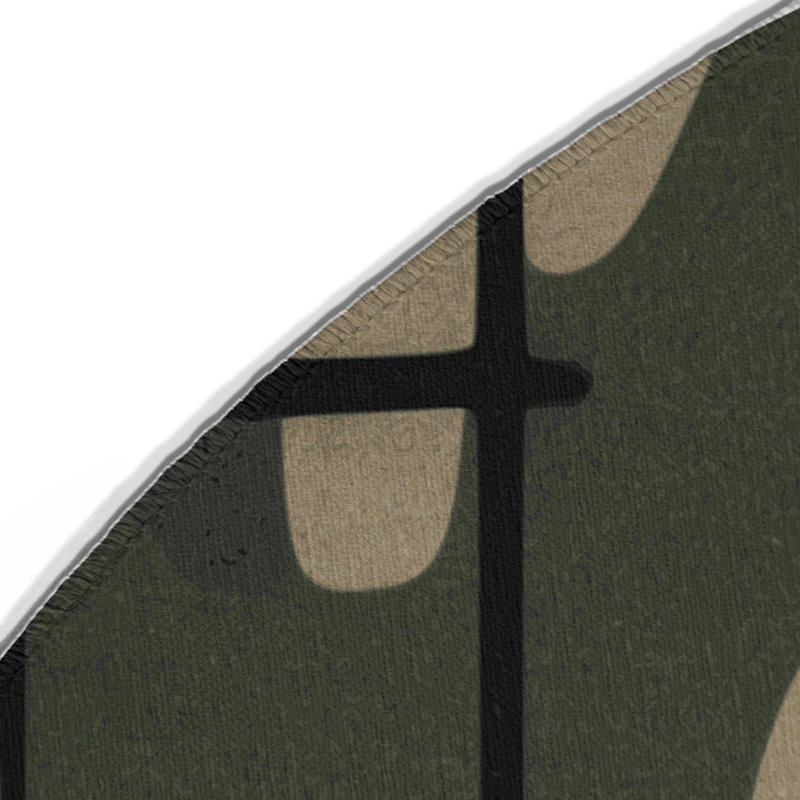 Tapis intérieur et extérieur Grid Horizon, Rond 5 pi