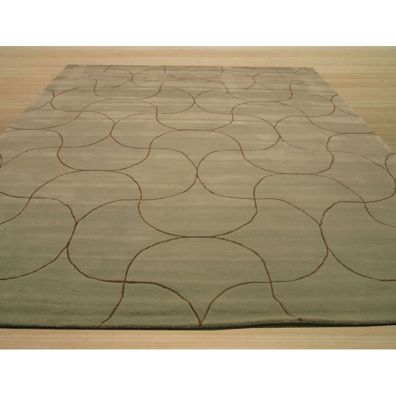 Tapis bleu en laine touffeté à la main Partridge