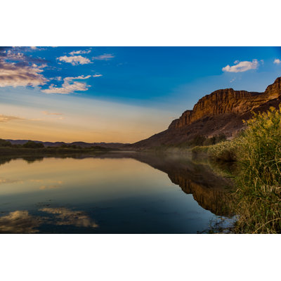 Argusville Orange River - Wrapped Canvas Print