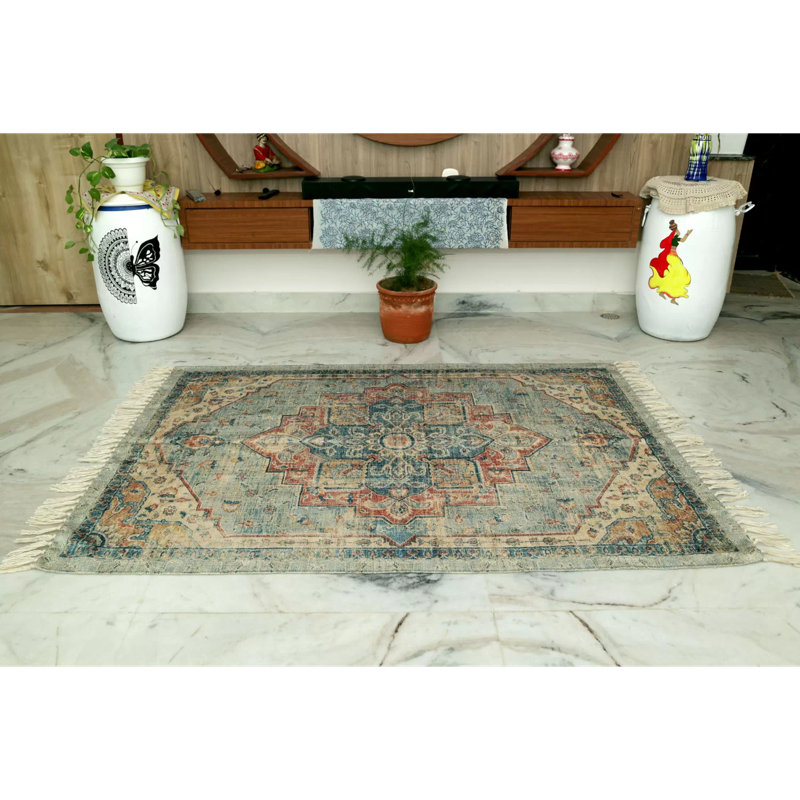 Rectangle 47 cm x 71 cm Geometric Area Rug