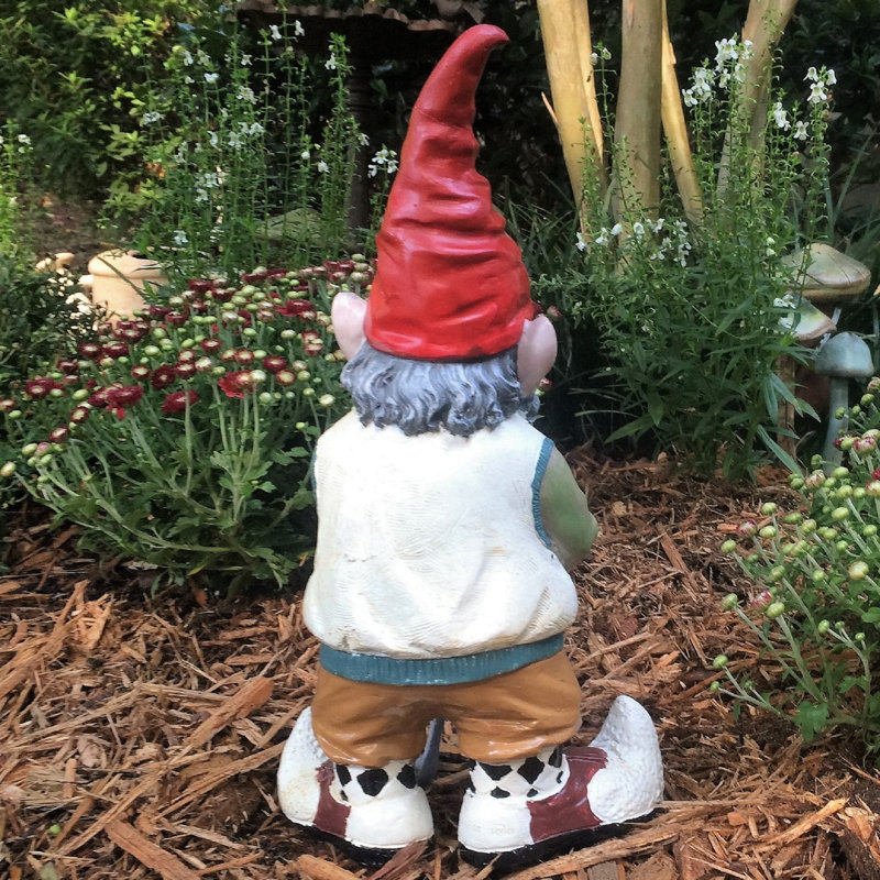 Statue de jardin gnome Nowaday, 8,25" H x 4,25" L x 3,25" D