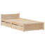 Solid Wood Drawers Bed Frame-681312167