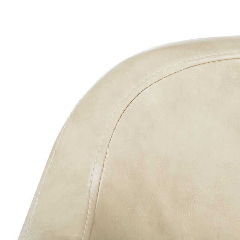 Manjeevan Faux Leather Armchair, Beige