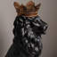 14.5" H Sitting Lion W/Crown Bronze Colour Resin Statue Home Decor Living Room Display-109757794