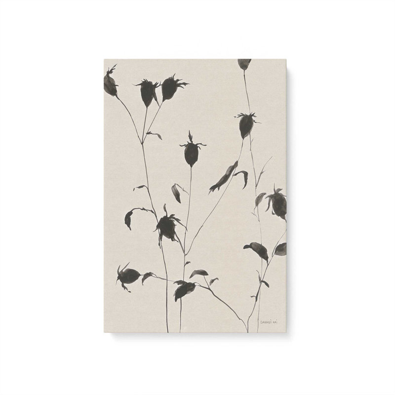 Toile tendue Black Ink Botanicals II, H 18 po x l 12 po