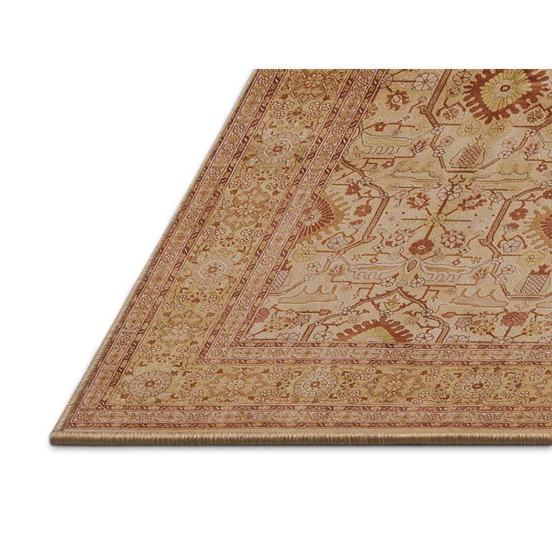 Tapis oriental ivoire / brun clair, Rectangle 7 pi x 9 pi