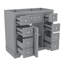 36" Bathroom Vanity Without Sink, Base Only,One Cabinets And Six Drawers-1960554101
