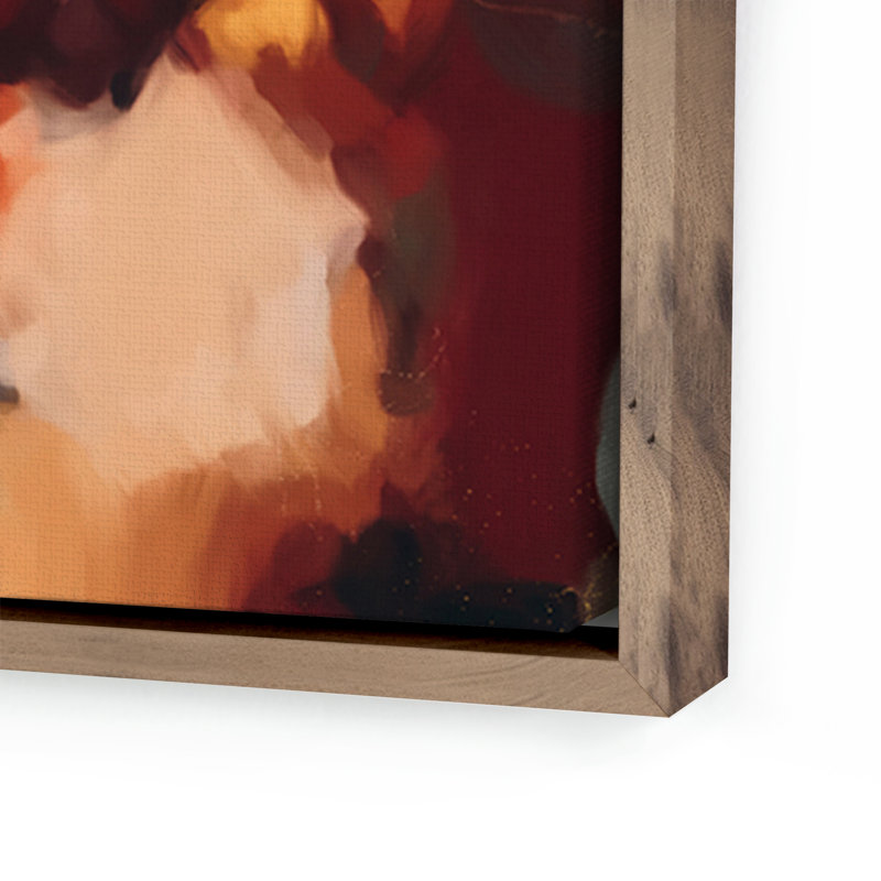 Ember Painting by Patricia Vargas, Rustic Walnut Framed, 32" H x 24" W