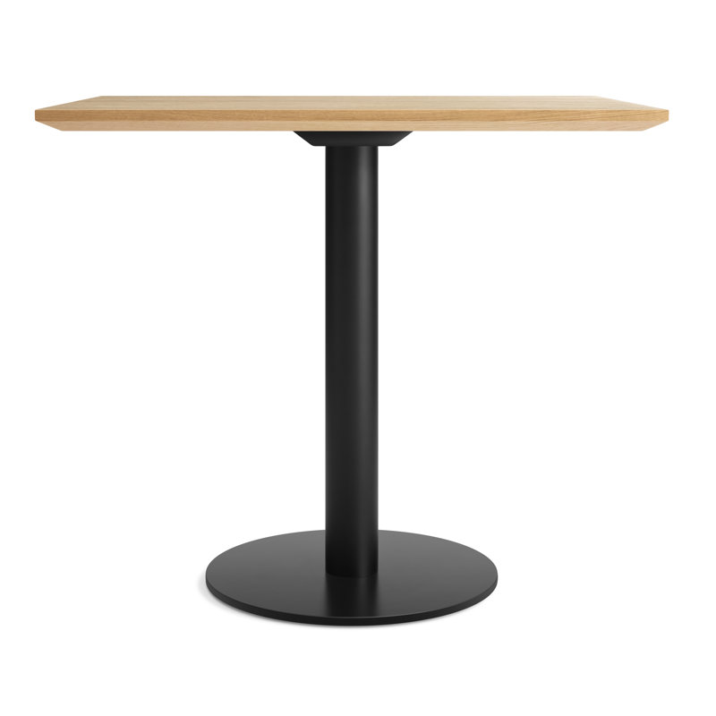 Easy Dining Table, Matte Black, White Oak