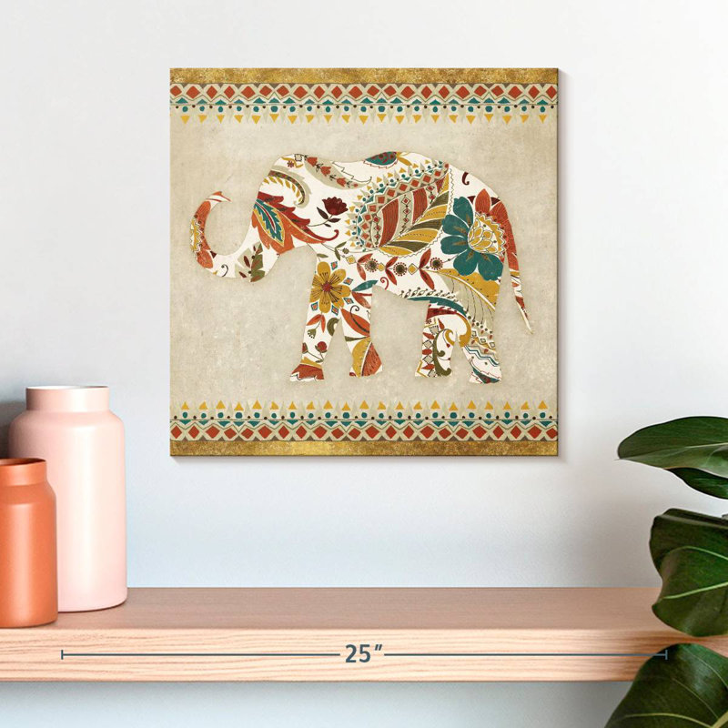 Brampt Boho Elephant II, 16" H x 16" W
