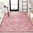Massimo Bohemian Medallion Textured Weave Fuchsia/Light Gray Indoor/Outdoor Rug-1783184920