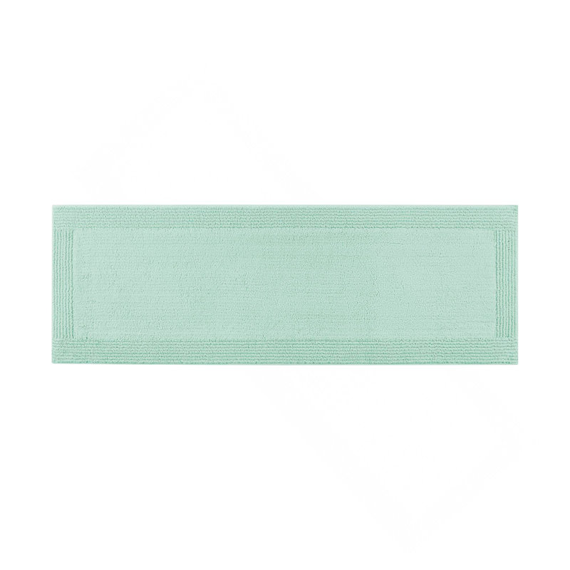 1 PCS 17X24" 100% Cotton Tufted 3000 GSM Reversible Bath Rug Green, Rectangle 1'5" x 2'