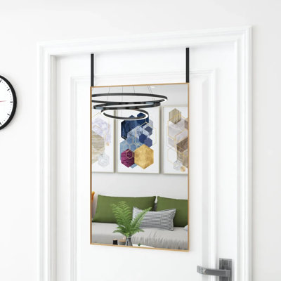 Jerl Metal;Glass Flat Wall Mirror