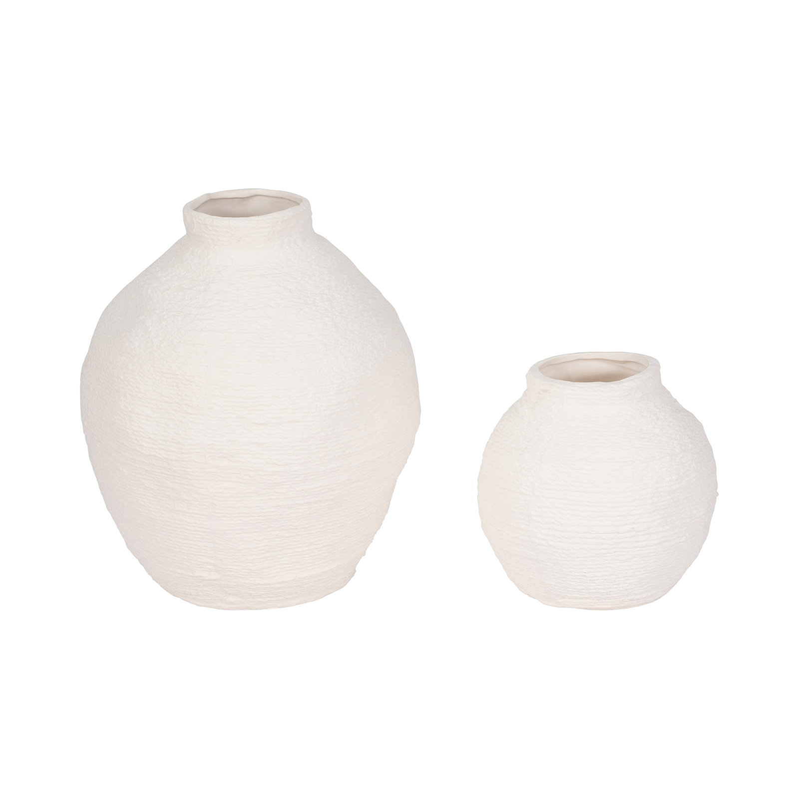 Naylor Ceramic / Porcelain Table Vase, 12" H x 10" W x 10" D, White