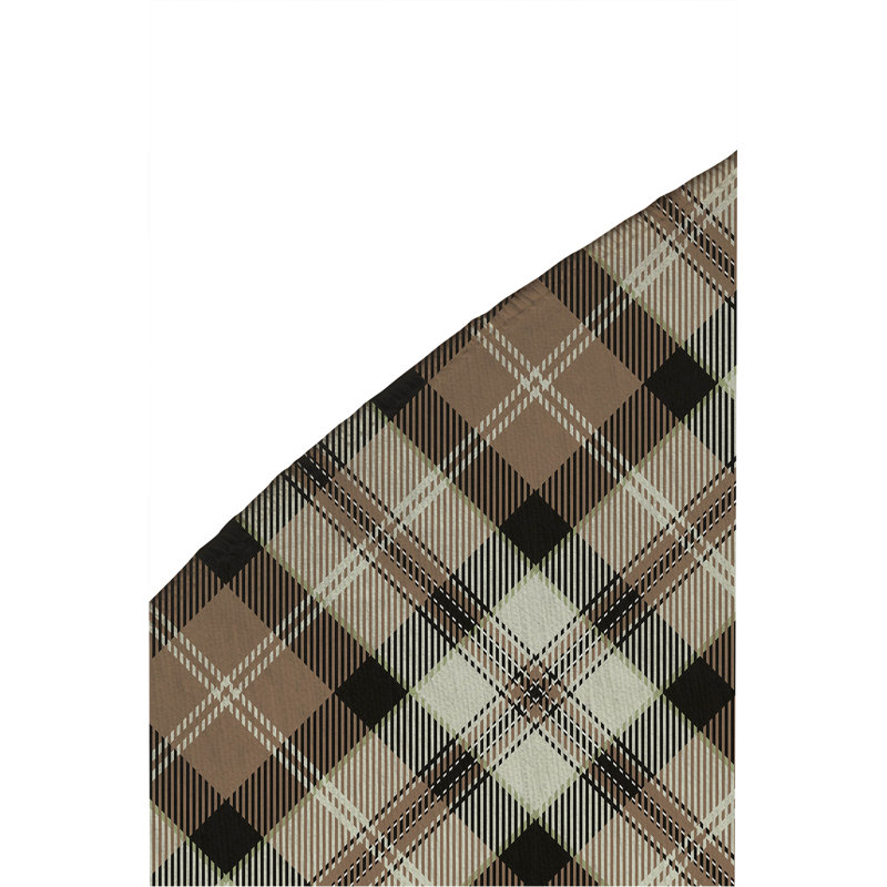 Anthony Plaid Non-Slip Outdoor Rug, Round 5'