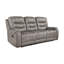 Canapé inclinable manuel Erron, microfibre brun gris, 87 pouces