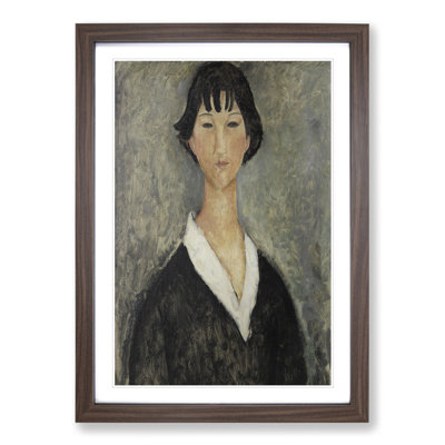 Portrait of a Girl Vol.4 by Amedeo Modigliani - Framed Print