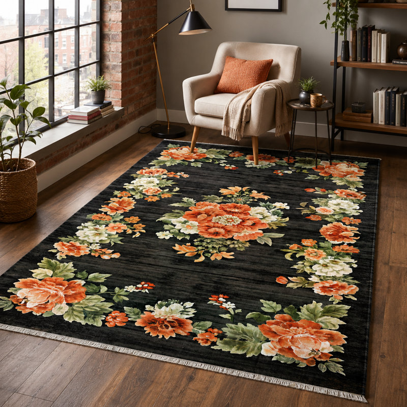 Oriental Cotton and Chenille Flatweave Area Rug, 80 x 150 cm