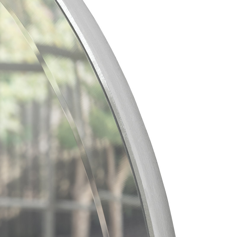 Drumnasole Wood Wall Mirror, Silver