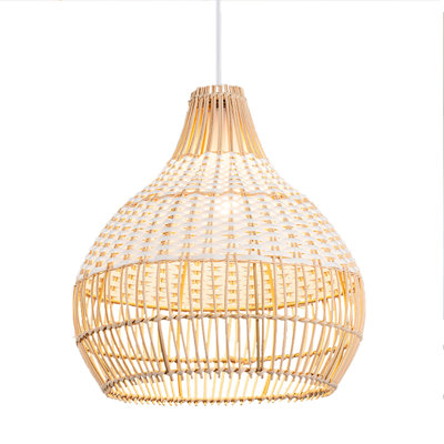 Luminaire suspendu en rotin 1 lumière