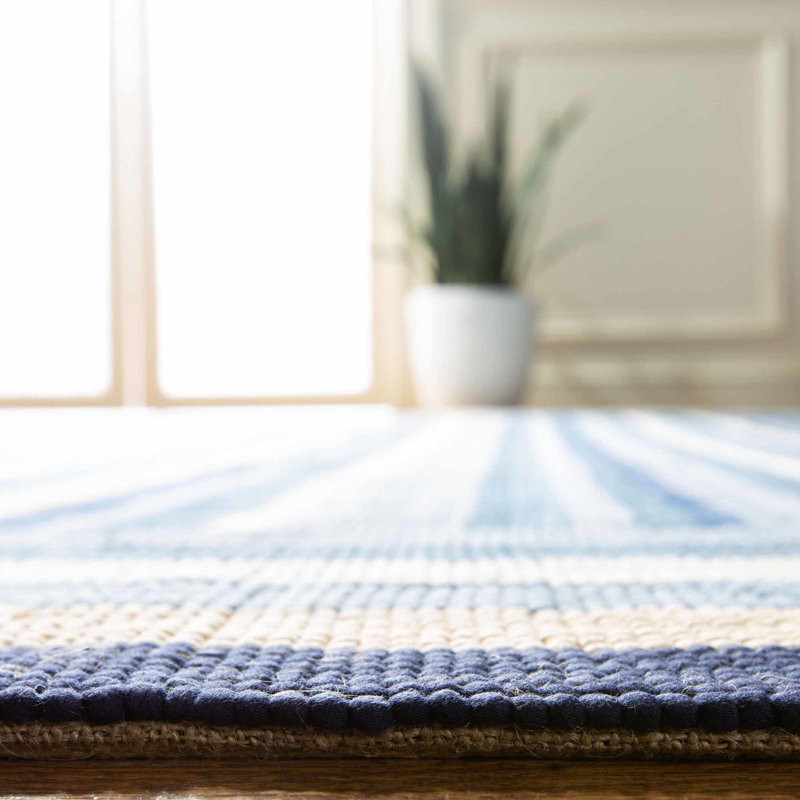 Ralph Lauren Martine Stripe Wool Striped Rug, Rectangle 8' x 10'