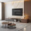 Walnut Extendable TV Stand for TVs Up to 120", Minimalist Rectangular Media Console with 3 Storage Drawers