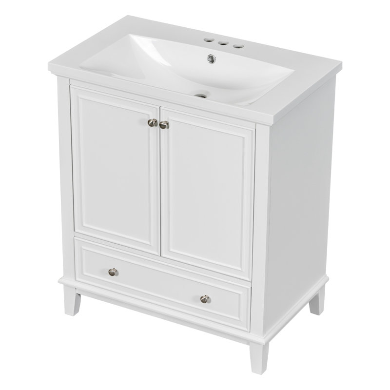 Ensemble de meuble-lavabo simple 30 po Neriadh, Blanc