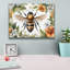 «Bee Parmi Watercolor Flowers» par Momart, art mural sur toile-1653102343