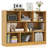 Wood Storage Cube Bookcase 3 Tier 8 Cube Open Shelf Storage Cabinet-1285682881