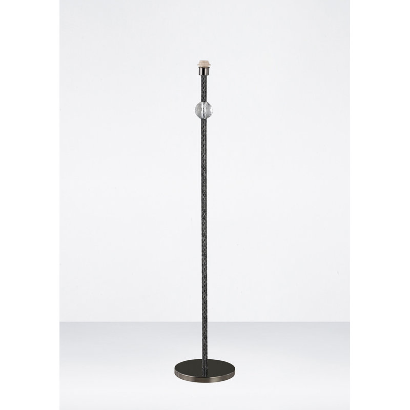 Gelnett 140cm Traditional Floor Lamp, Brown, Black