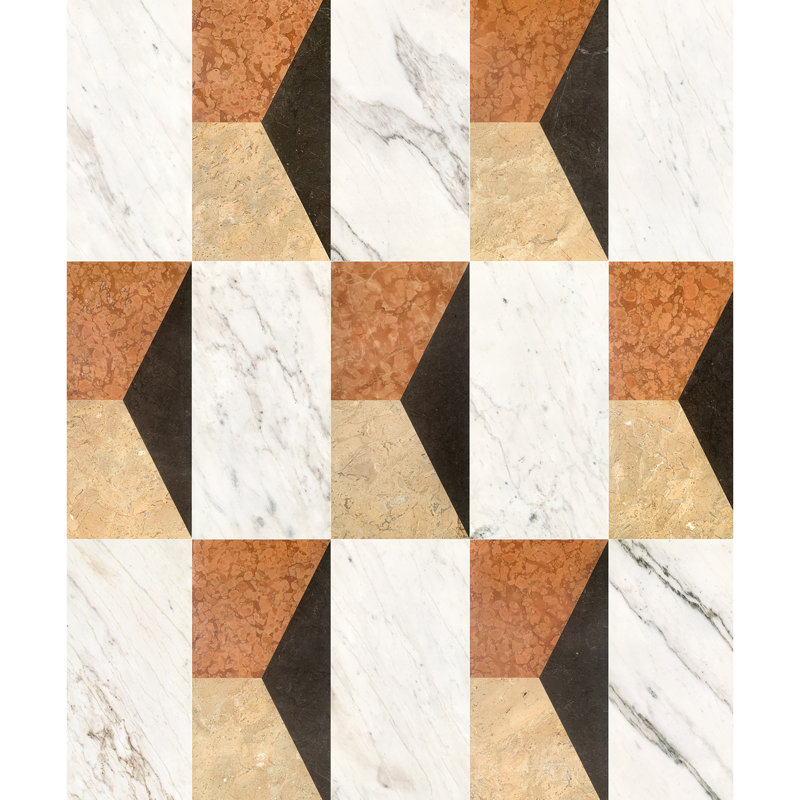 4 tuiles de marbre améliorées 12X24 - Transformez votre espace en pierre naturelle blanc or rouge gris pour l'intérieur