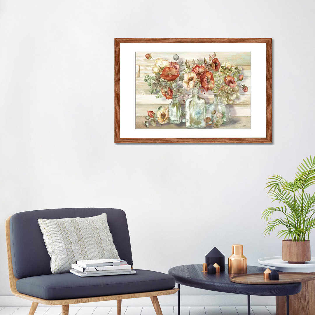 " Spice Poppies And Eucalyptus In Bottles Landscape " by Tre Sorelle Studios East Urban Home 