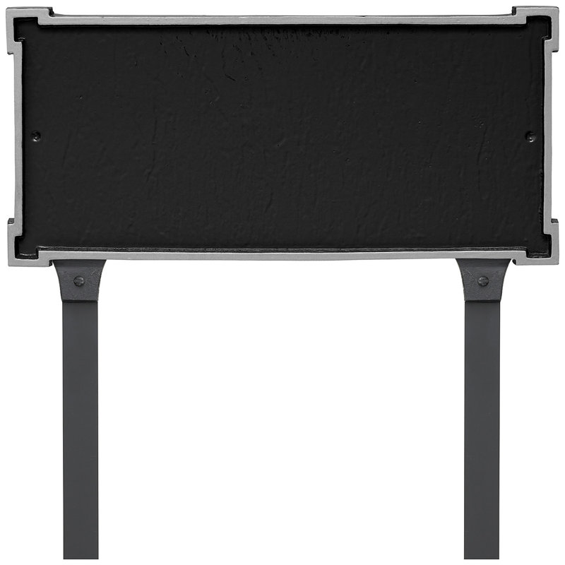 New Yorker Rectangle Lawn Insert, Black/Silver