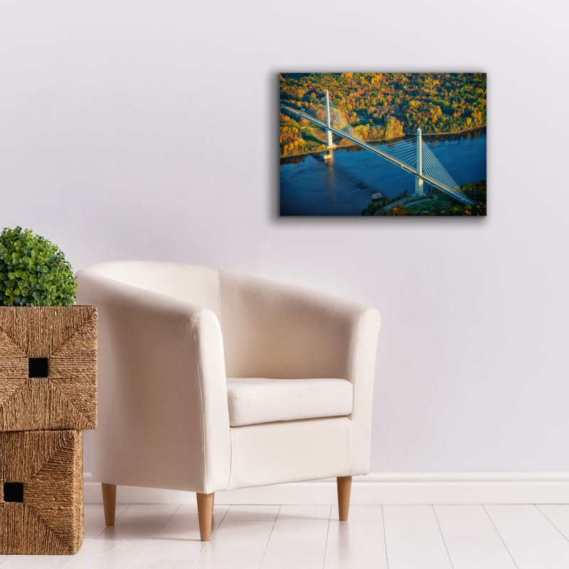 Toile épique Graffiti «Penobscot Narrows Bridge» par Rick Berk, 18 po x 12 po, H 18 po x l 26 po