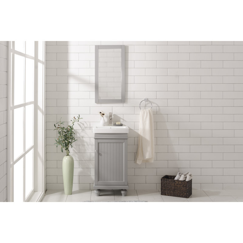 Ensemble de meuble-lavabo simple 17 po Gros, Gris
