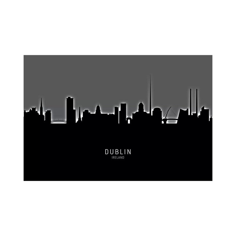 Dublin Ireland Skyline by Michael Tompsett - Wrapped Canvas Print, 66.04 cm H x 45.72 cm W x 3.175 cm D