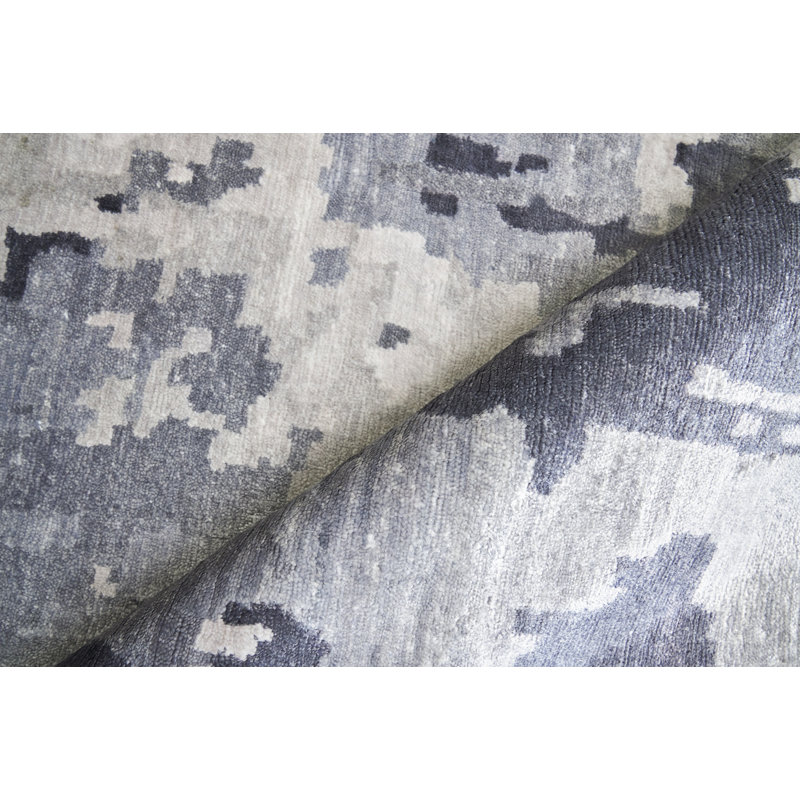 Bamboo Silk Abstract Area Rug, Rectangle 8' x 10'