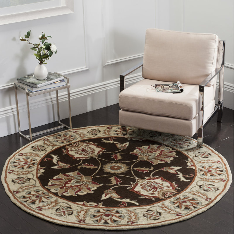 Arnault Total Performance Hand Hooked Performance Oriental Rug, Round 6'