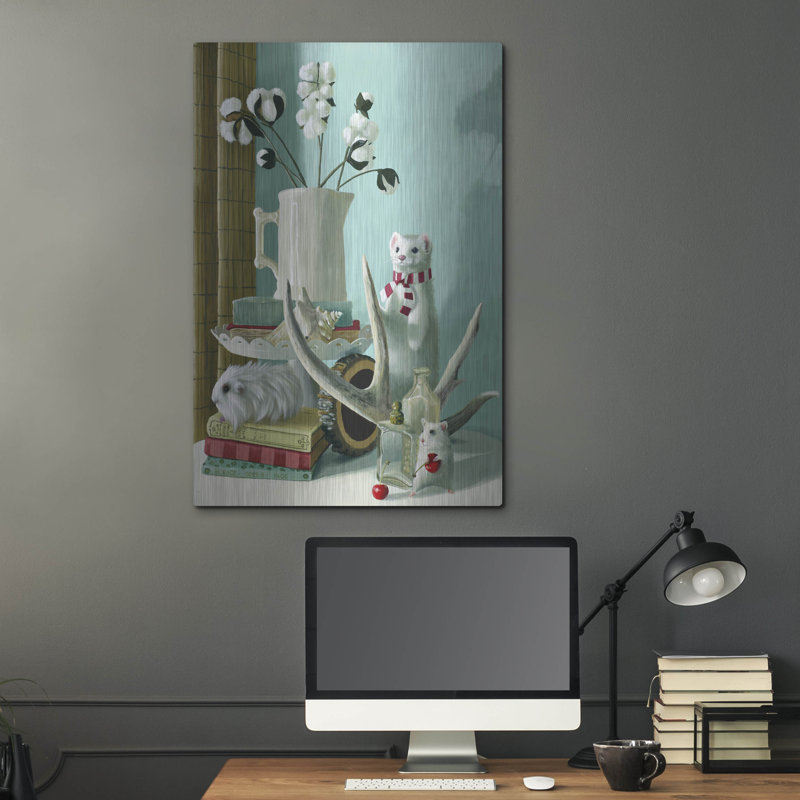 «Winter Night» par Heather Gauthier, art mural en métal, H 36 po x l 24 po