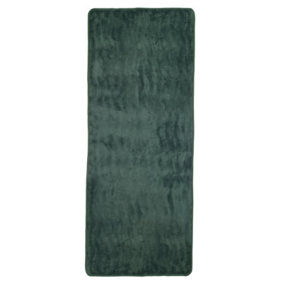 Memory Foam Bath Mat - 59x24 Inch Soft and Absorbent Bathroom Rug Runner with Textured Wave Print for Stylish Bathroom Decor - Bath Rugs Non Slip Washable Bathmat by Lavish Home (Green)