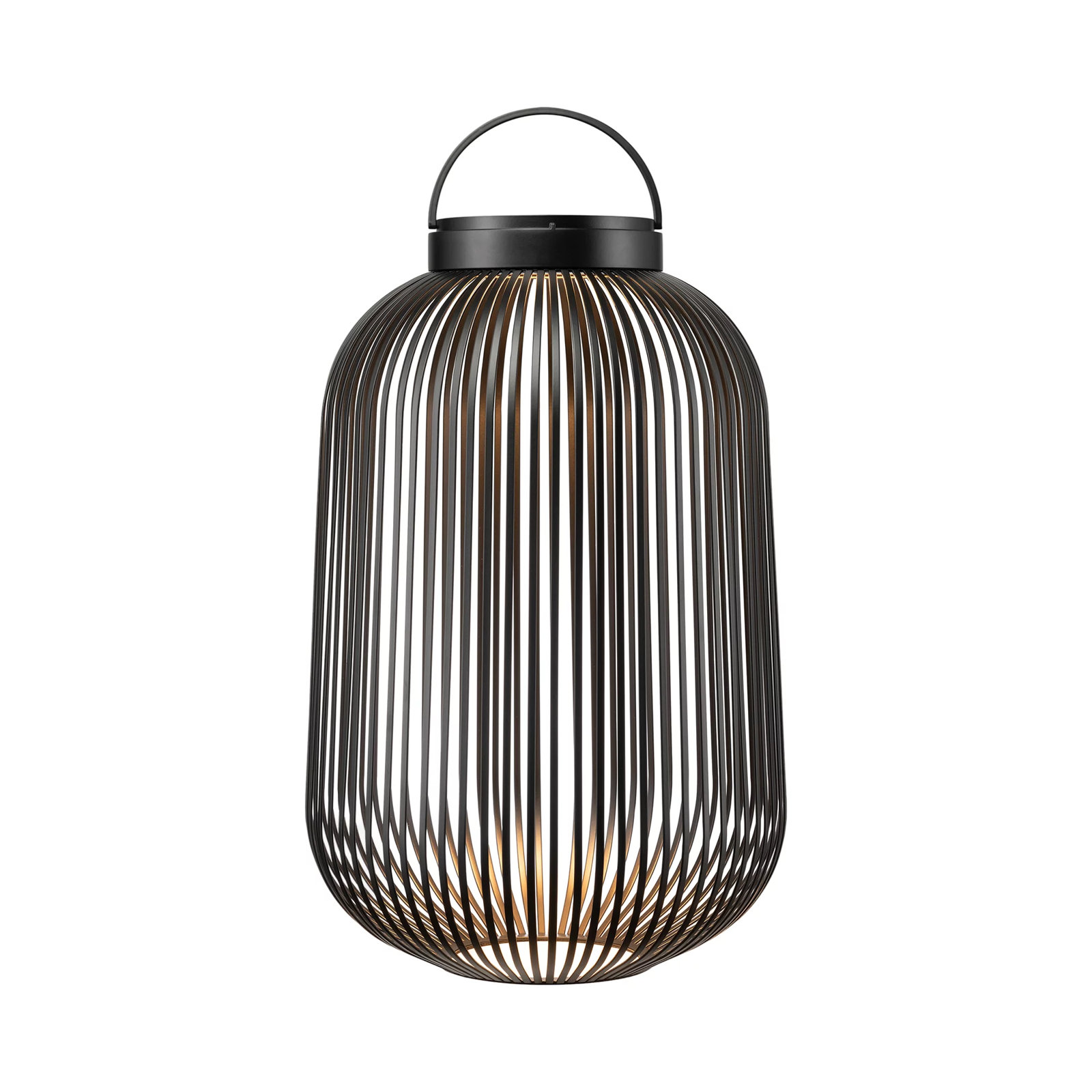 Lito Rechargeable LED Lantern, 19.29" H x 12.21" W x 12.21" D, Black