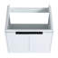 Meuble-lavabo luxueux avec portes à fermeture douce et deux petites tablettes de rangement, offrant commodité et style.-1466863470