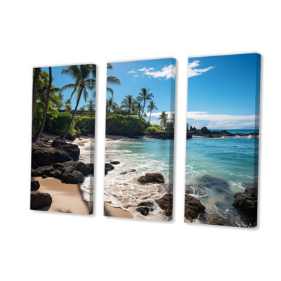 Maui Tropical Dreamscape II sur toile, reproduction de 3 pièces