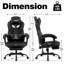 Fauteuil de jeu inclinable et ergonomique en cuir synthétique haut dossier avec repose-pieds 400 lb-1877704234