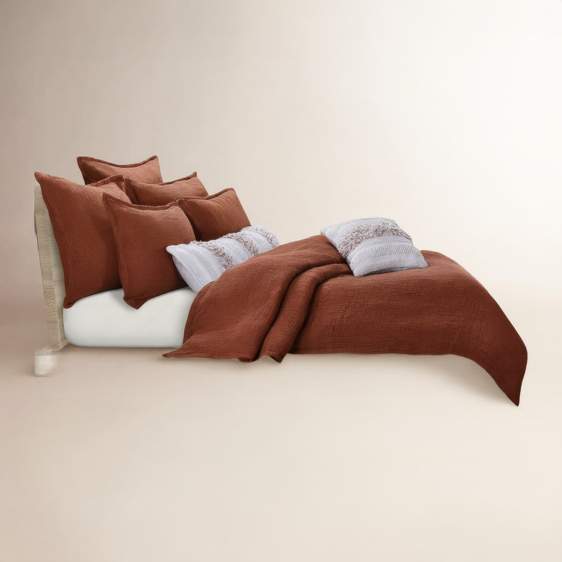 Housse de couette Seacove, Housse de couette pour très grand lit, Cannelle