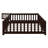 Full Size Floor Bed With Slats And Fence, Solid Wood Montessori Floor Bed With Door And Safety Guardrails For Kids-307831662
