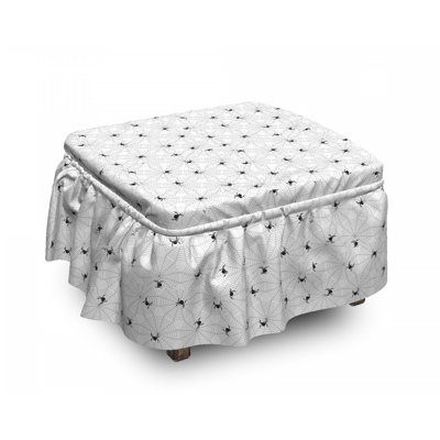 Ensemble de housse pour repose-pieds de coussin de boîte 2 pièces spider web insectes network