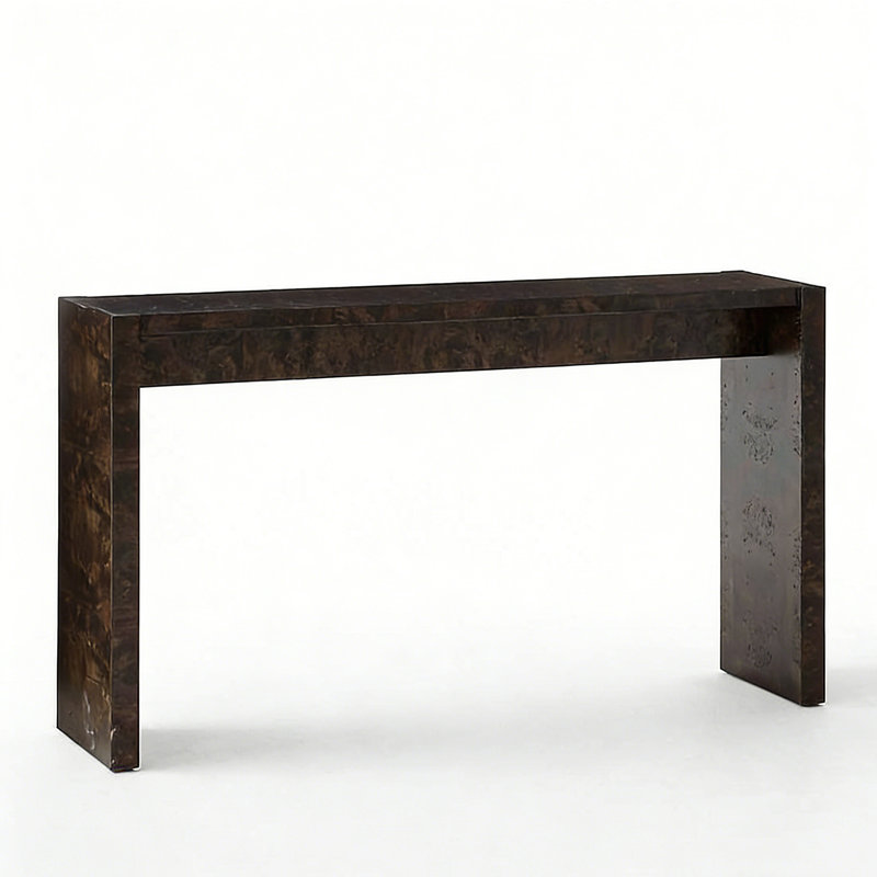 Console Retro Minimalist Art, H 27,95 po x l 47,24 po x P 12,99 po, Marron foncé