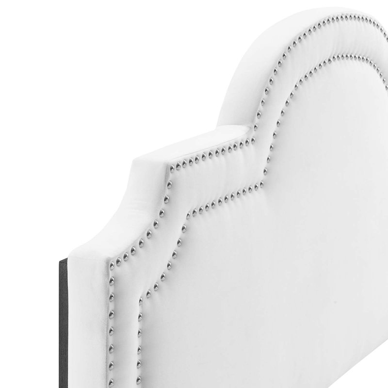 Modway Belinda Performance Velvet Headboard, White, King/California King